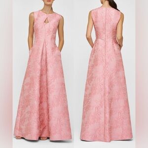 Kay Unger Pink Floral Maxi Dress